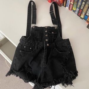 Black Distress Overall